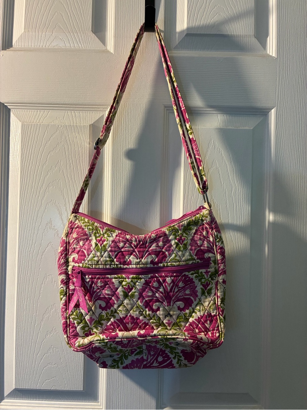 Vera Bradley Pink & Green Quilted Shoulder Bag
